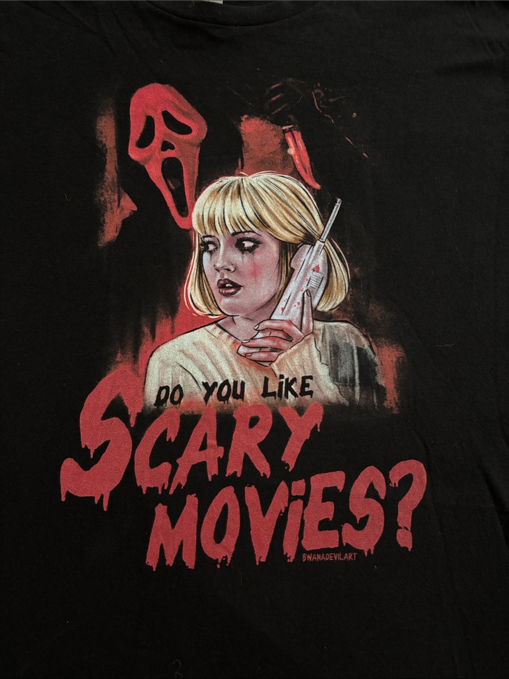 Scream Ghostface Do You Like Scary Movies Graphic Tee XXL Horror Movie Shirt - Picture 2 of 7